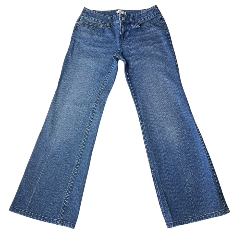 LOFT Blue Flare Low-Rise Jeans